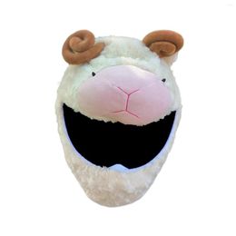 Motorcycle Helmets Plush Sheep Helmet Cover Windproof Warm Funny Animal