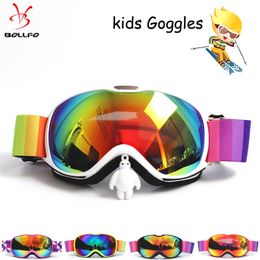 Ski Goggles Children Ski Goggles Anti-fog Double Layer Big Spherical Skiing Glasses Kids Snowboard Winter Outdoor Sports Goggle for Age 4-14 230907