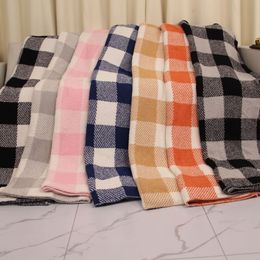 All-match Nordic Chessboard Grid Sofa Cover Plaid Velvet Blanket Thickened Sofa Cover Blanket Knit Casual Nap Blanket Air Conditioner Small Blanket