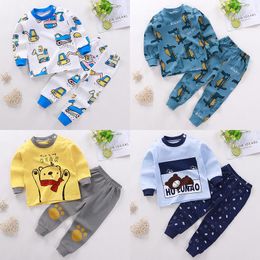 Clothing Sets 2023 Children's Cotton Underwear Set Boys And Girls Autumn Clothes Tops Pants Baby Pyjamas Home Kids 2 Piece