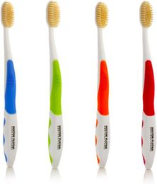 Toothbrush MouthWATCHERS - Manual toothbrushes - Adult cleaning teeth -4 pieces - Silver floss bristles - Invented by Doctor Plotka - Various L231218
