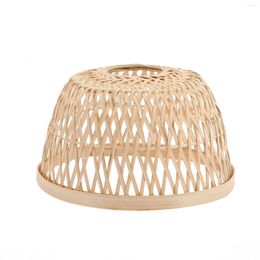 Pendant Lamps Country Decor Lampshade Woven Wicker Light Cover Bamboo Rustic Style Hanging