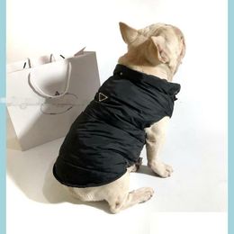 Dog Apparel Designer Dog Clothes Cold Weather Apparel Windproof Puppy Winter Jacket Waterproof Pet Coat Warm Pets Vest With Hats For S Otbhn
