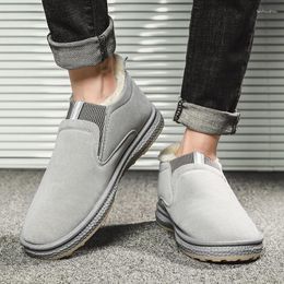 Boots Nice Men Winter Snow Warm Flat Shoes Fur With Slip On Suede Boot Low Lightweight Sneakers Classic Fashion Ankle