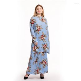 Ethnic Clothing 5XL Europe Fashion Casual Printing Dress Suit Turkey Malaysia Self-cultivation Explosion Style Two-piece