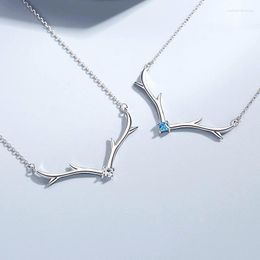 Pendant Necklaces FoYuan Silver Colour Japanese And Korean Versions Of The Sen Series One Deer With You Necklace Jewellery