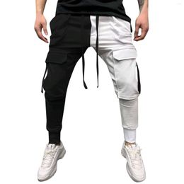 Men's Pants Male Multi Pocket Overalls Trousers Zipper Large Colour Matching Sports PantColor Cargo Men