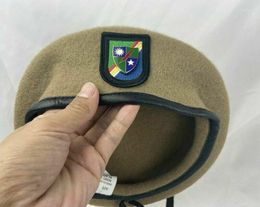 Berets Vietnam War Us Army Ranger 75th Regiment WOOL Beret Khaki CAP All Sizes