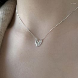Chains Simple Love Heart Charm Pendant Necklaces For Women Aesthetic Party Y2K Jewellery Gift Dz018