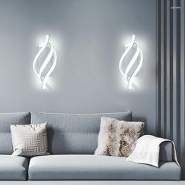 Wall Lamp Modern LED Light Curved Design Spiral For Living Room Bedroom Bedside Aisle Home Decor Indoor Sconce Lighting