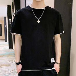 Men's T Shirts Casual Mens Streetwear T-shirts 2023 Summer Hip Hop Short Sleeves Black White Tshirt Tees Fashion Harajuku Oversized 5XL