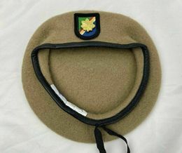 Berets Us Army Ranger Regiment WOOL Beret Khaki & Major Insignia All Sizes Hat