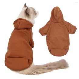 Dog Apparel Pet Hoodie With Pockets Two-leg Design Soft Comfortable Warm Dogs Cats Hooded Sweatshirt Supplies