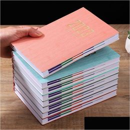 Notepads Wholesale Daily Weekly Monthly Planner Notebook A5 Color Index 365 Days Calendar Book Journal Notepad Schede Office Stationer Dhgi8