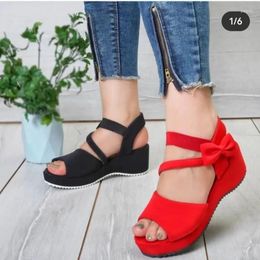 Sandals Women Soft Bottom Wedge Heels Summer Shoes Platform Sandalias Mujer Elegant Wedges For