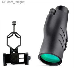 Telescopes Powerful Monocular 10X50 Telescope BAK4 Prism Compact Monocle Lens Monoculars For Hunting Camping Q230907