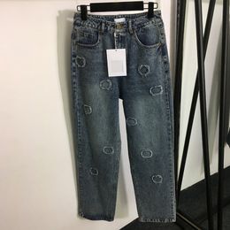 Модные джинсовые женские джинсы с вышивкой, модные узкие брюки с буквами, индивидуальные джинсовые брюки в стиле хип-хоп для девочек