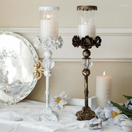 Candle Holders Pillar Cute Modern Wedding Aesthetic Home Decorations Room Minimalist Portavelas Table Decoration Items