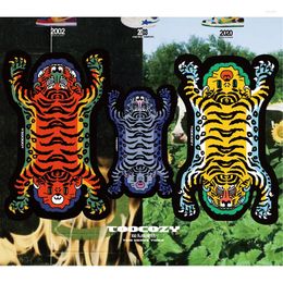 Carpets Fashion Rug Living Room Animal Pattern Double Head Tiger Carpet Home Non-slip Absorbs Water Foot Mat Bedroom Irregular Floor Pad