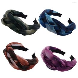 Hair Accessories Wash Face Makeup Girls Wide Edge Female Mesh Women Headband Korean Style Twisted Braid Hoop