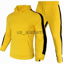 Men's Tracksuits Men Run Tracksuit Pants Jogging Suit 2 Pcs Tracksuit Autumn Winter Outfits Sportswear Running Sweatsuit Loose Fit Clothes Male x0907