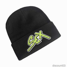 Winter New Product Ch Knitted Hat Outdoor Warmth Cover Woollen Men's Fashion Trend Embroidery Sex Cold 1iby