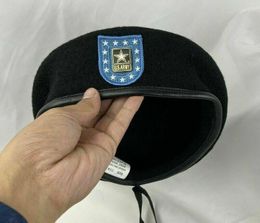 Berets Us Army Infantry Regiment BLACK Wool Beret Special Forces Group Souvenir Insignia Hat All Sizes