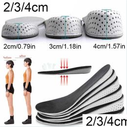 Shoe Parts Accessories Eva Memory Foam Height Increase Elevator Insoles Pads Sole Foot Mat Inner Mas Heel Lift Insert Cushion Invi Dhnjv