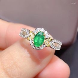 Cluster Rings CoLife Jewellery Vintage Emerald Wedding Ring For Woman 4mm 6mm Natural 925 Silver