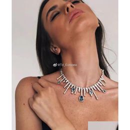 Pendant Necklaces Spring De Crystal Necklace European And American Original Fashion Plating 925 Limited Edition Jewelry Gifts Drop Del Dhnea