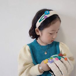 Hair Accessories Spring And Fall Girls Hoop Flowers Wool Hairpin Pretty Fashion Colorful Korean Style Soft