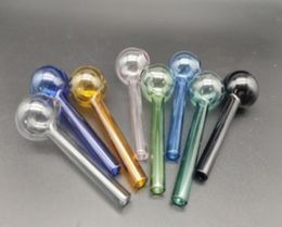 Colored Glass Oil Burner Pipe Glass Tube Pipe Nail Thick 8 Colors Smoking Pipes