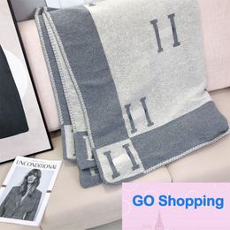 New Cashmere Woollen Blanket Sofa Single Letter Blanket Winter Towel Quilt Office Nap Air Conditioning Blankets