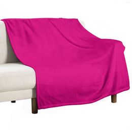 Blankets Pink Fuchsia Solid Color Decor Throw Blanket Sofas Flannels For Baby