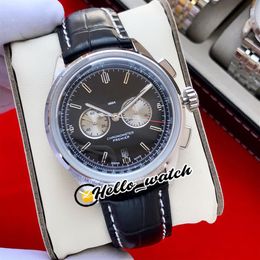 New Premier B01 Steel Case AB0118371B1X1 A2813 Automatic Mens Watch Black Dial White Subdial No Chronograph Leather Watches Hello 254b
