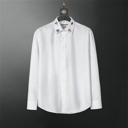 2021 luxury designer men's shirts fashion casual business social and cocktail shirt brand Spring Autumn slimming the most fas295J