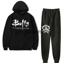 Men's Tracksuits Mens Tracksuits 2021 Sweatpants and Hoodie Set Two Piece Set Autumn Spring Men Outfit Set Buffy The Vampire Slayer Mens Hoodies x0907