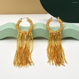 Dangle Earrings Bohemian Long Tassel Drop For Women Vintage Handmade Beaded Wedding Party Jewellery Brincos