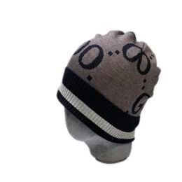 Rock Style Woollen Hat Fashion Classic Printed Brand Autumn Winter Knitted Hat Youth Warm Windproof Casual Cold Hat Wholesale