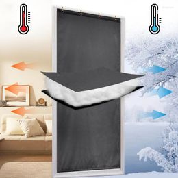 Curtain 1PC Windproof Quilted Door Blackout Thickened Self-Adhesive Heavy Duty Waterproof Cotton Insulated