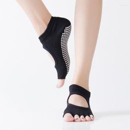 Women Socks CH-539 Sockes Anti-Slip Five Fingers Backless Non-Slipes Sports Open Toe Topper Half Forefoot Padded Sock