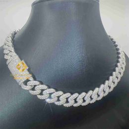 12mm Width Wholesale Price Iced Out Man Jewelry Gra Certificates Pass Diamond Tester Vvs1 Moissanite Cuban Chain Necklace Urauh