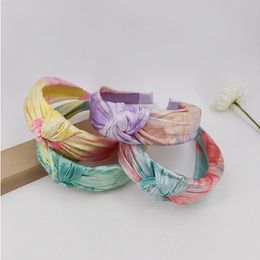 3.5cm chiffon knotted matching fabric hair band hair accessories headband for Women