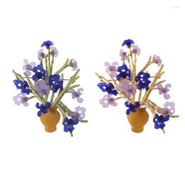 Brooches CSxjd Genuine Version High Quality Summer Metal Bronze Iris Flower Brooch Women's Wedding Accessories