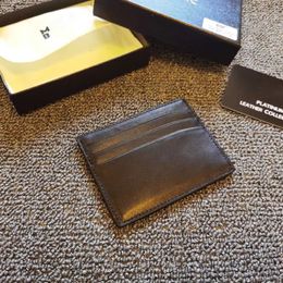 Business Card Files Genuine Leather Bag 7bit Slot Holder With Original Gift Box 230907