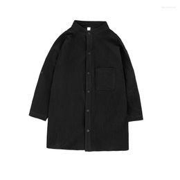 Men's Casual Shirts Shirt Korean Trend Sleeve Summer Cotton Linen 5/4 Short Sleeved Top Ropa Clothing For Men
