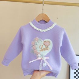 Pullover Baby Girls Sweater Winter Clothes Child Fashion Style High Quality From 2 Years to 6 Yrs Old Kids Clothing 230907