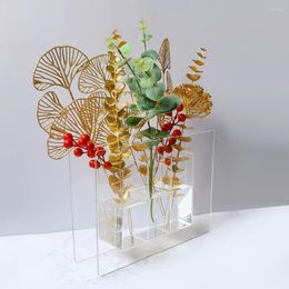 Vases Table Flower Vase Fashion Reusable Simple 3 Grids Desktop Floral Plant Holder Home Supply