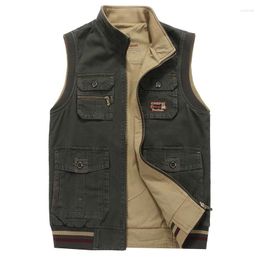 Men's Vests 2023 Outdoor Vest Leisure Pography Tourism Double Sided Tank Top For Middle And Old Age Coat