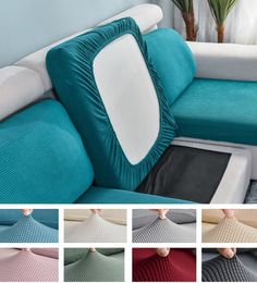 Chair Covers Polar Fleece Sofa Seat Cushion Cover Elastic for Living Room Pet Kids Mat Furniture Protector 10 Sizes 230906